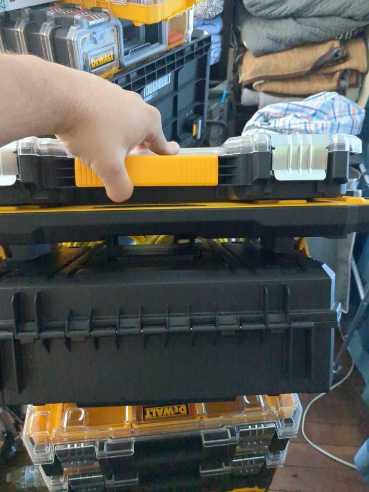 Dewalt Tstak and Stanley Fatmax to DeWalt Pro Organizer adapter 1 set (bigger box on top)