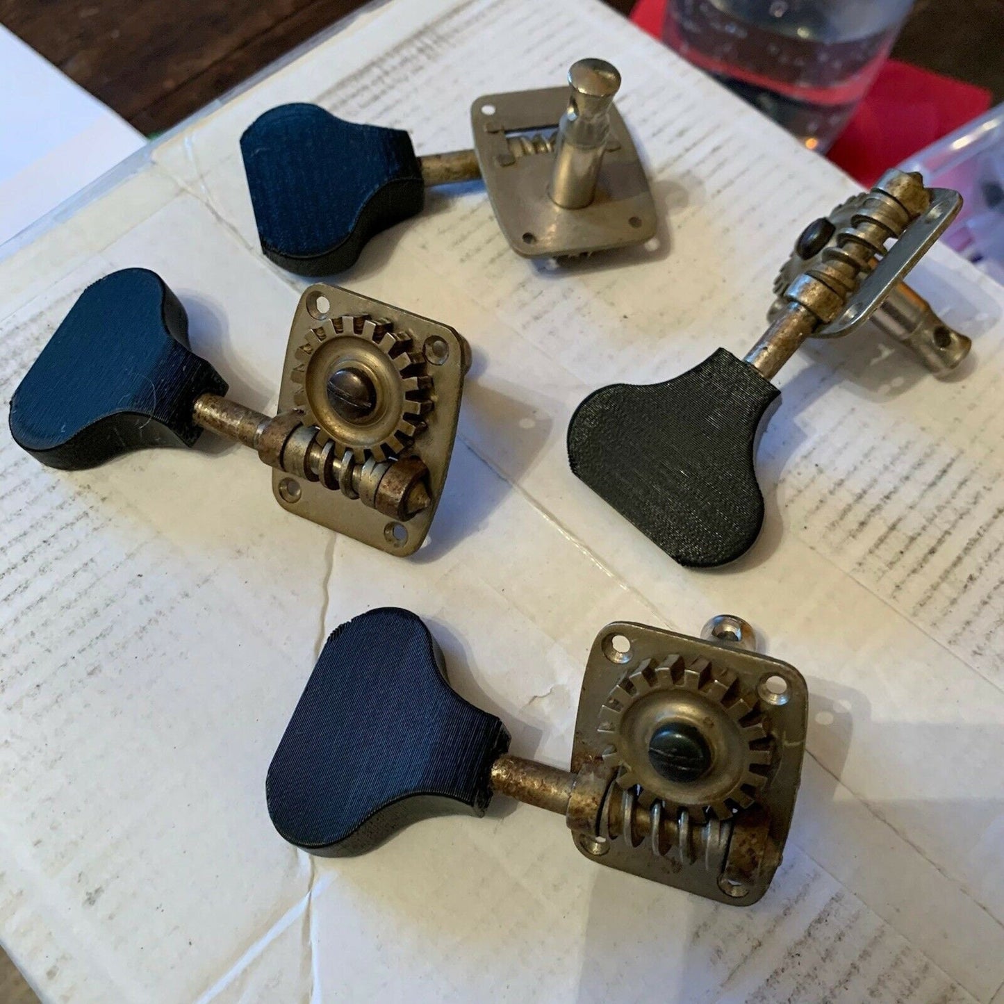 Perlgold guitar bass turning pegs tuners keys machine heads set of 5