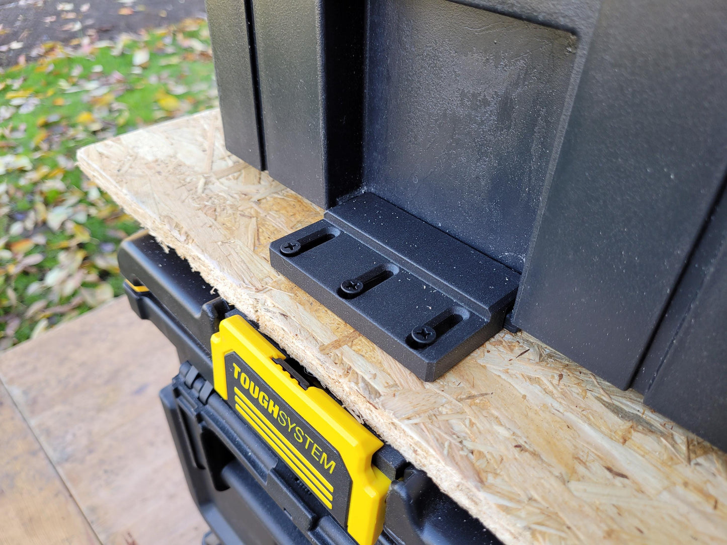 Dewalt Tstak and Stanley Fatmax to Dewalt toughsystem 2.0 adapter (separate top and bottom with Tstak and Fatmax on top)