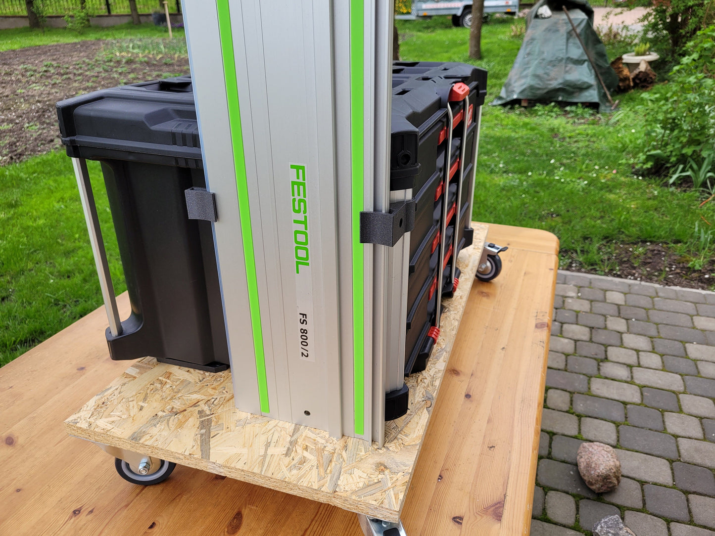 Rail mount for Milwaukee packout and Festool rails