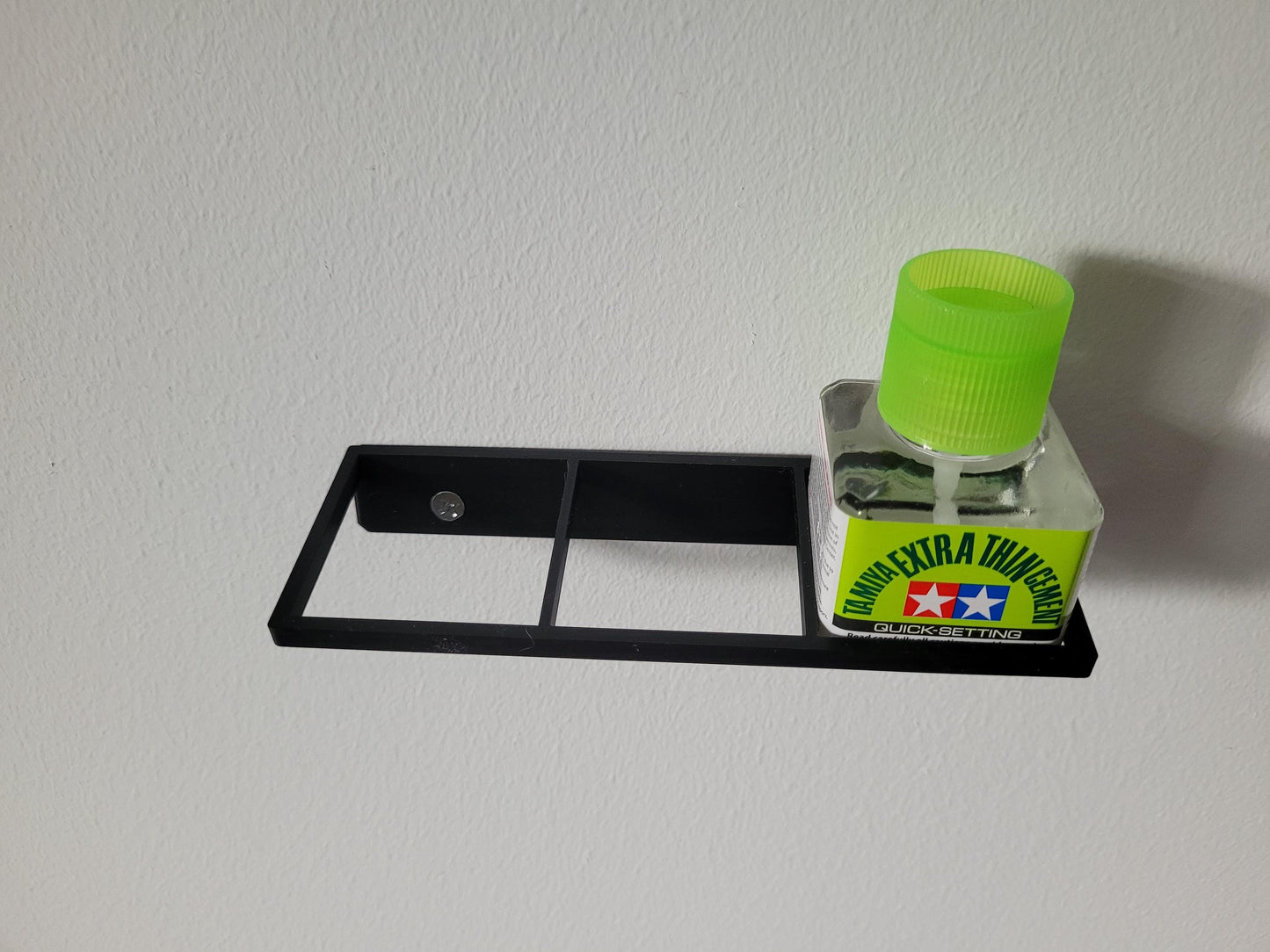 Tamiya cement Holder for walls – Fits 3 Bottles | Tamiya cement Compatible Organizer for Hobby & Miniature Paints