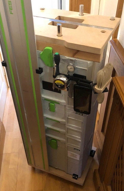 Festool systainer box mounted accessory holder
