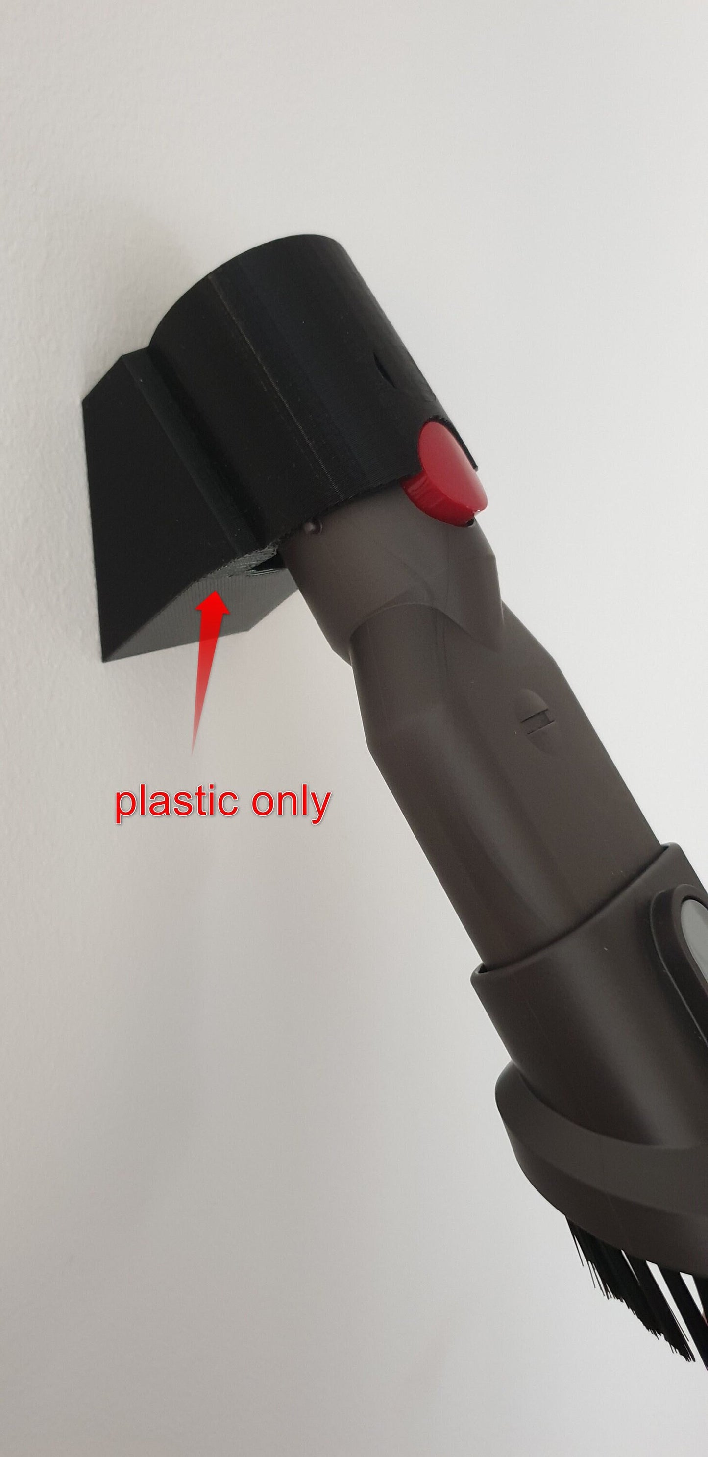 Dyson wall mount accessory attachment storage rack holder for 1 tool angled