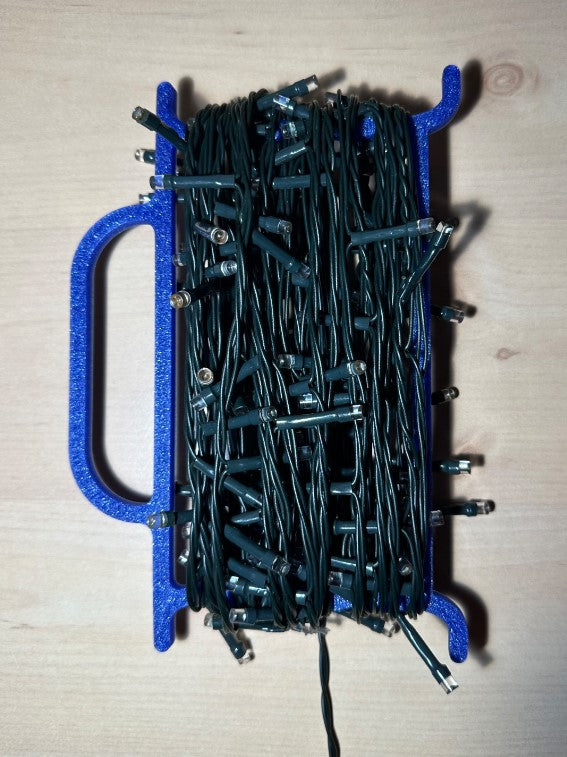 Christmas Fairy Lights Wind-Up Storage Reel Organizer – Large 200mm Plastic frame