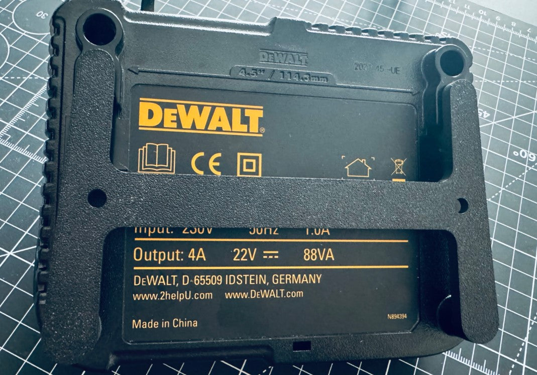 Wall Mounted Dewalt DCB115 Battery Charger Holder – Single Charger Bracket