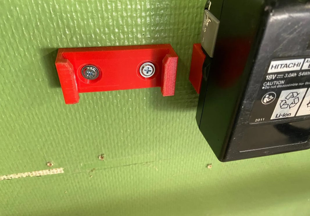 Wall Mounted Hikoki and Hitachi Battery Holder – Single Battery Storage Bracket