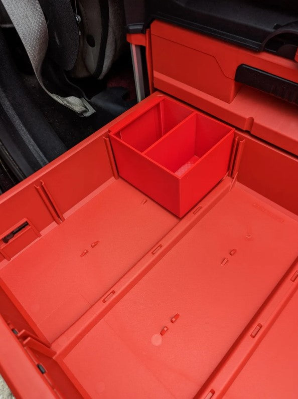 Small Storage Bin for Milwaukee PACKOUT 3-Drawer System – Outer Slot Fit
