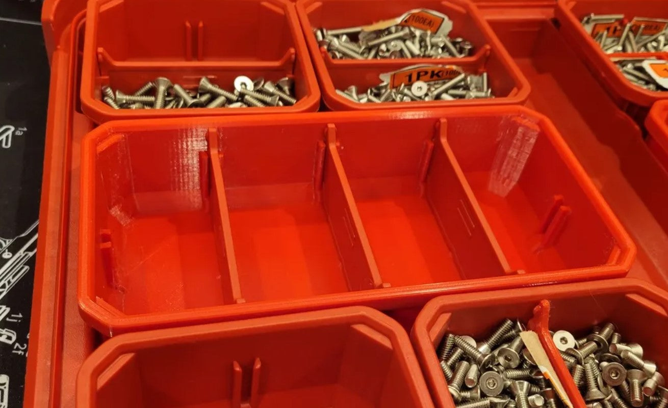 Milwaukee Packout Low Profile Organizer Compatible Containers & Dividers – Modular Storage Bins Set – Toolbox Organization System