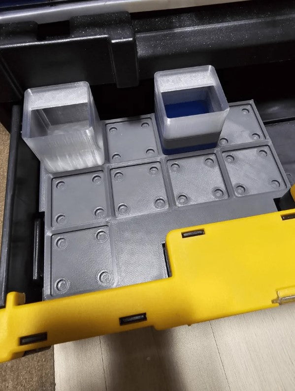 Craftsman Versastack and Dewalt tstak Gridfinity Inserts – Complete Baseplate and Modular Bin Set – Toolbox Organizer Storage System