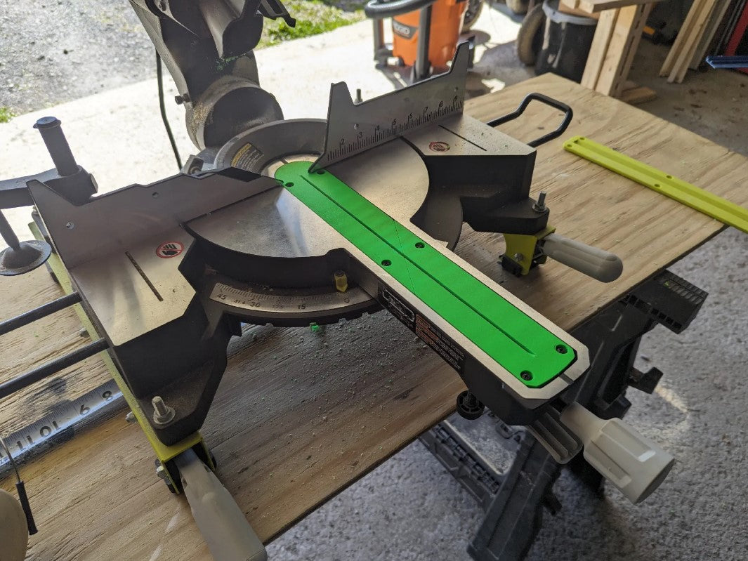 Zero Clearance Throat Plate Insert for Ryobi 10 inch compound sliding miter saw | Tearout Reduction Insert | Precision Cutting Table Insert | Woodworking Upgrade