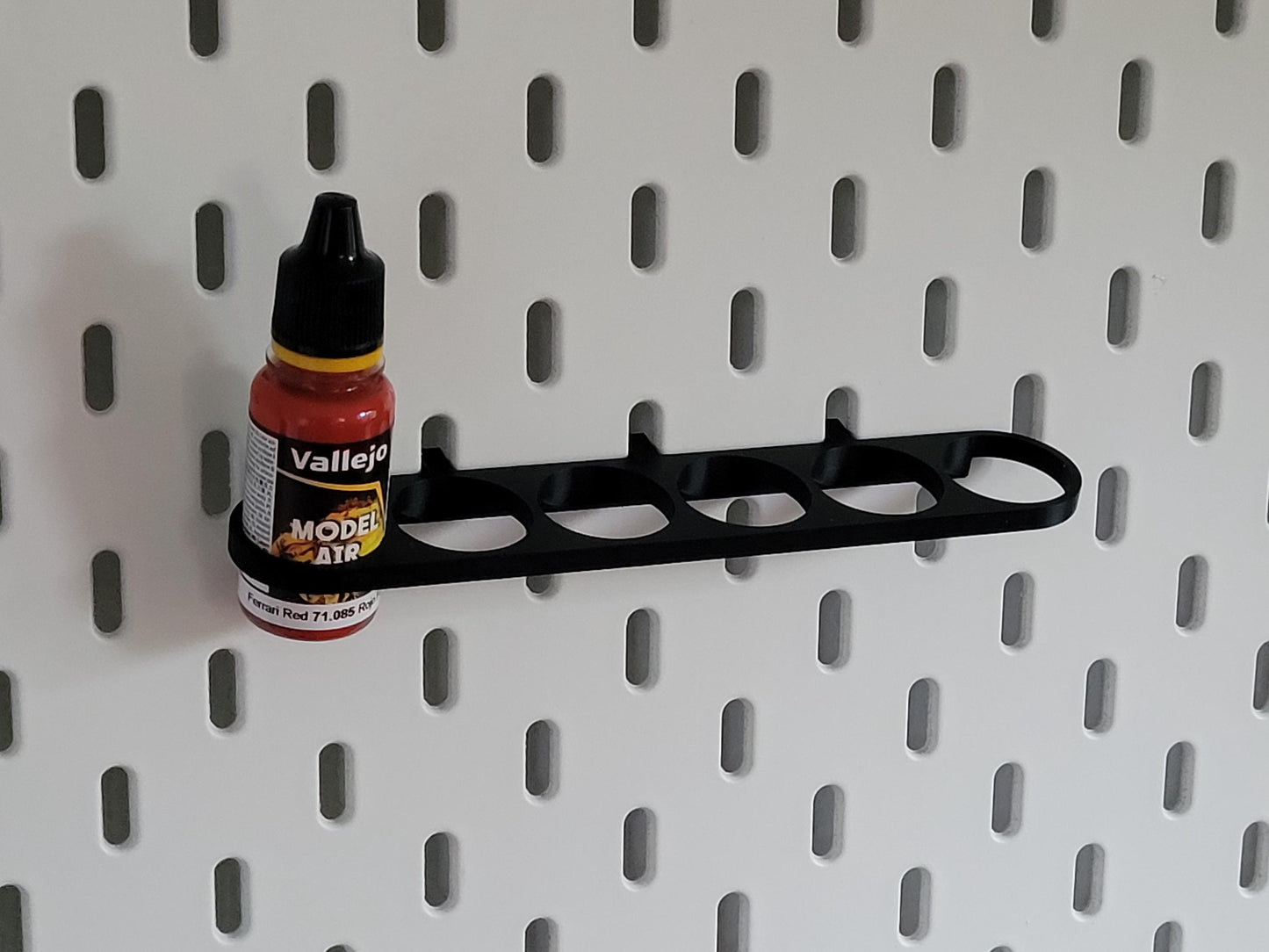 Paint Tube Holder for IKEA Skådis Pegboard – Holds 6 x 18ml Bottles | Vallejo Compatible Organizer for Hobby Paints & Miniatures