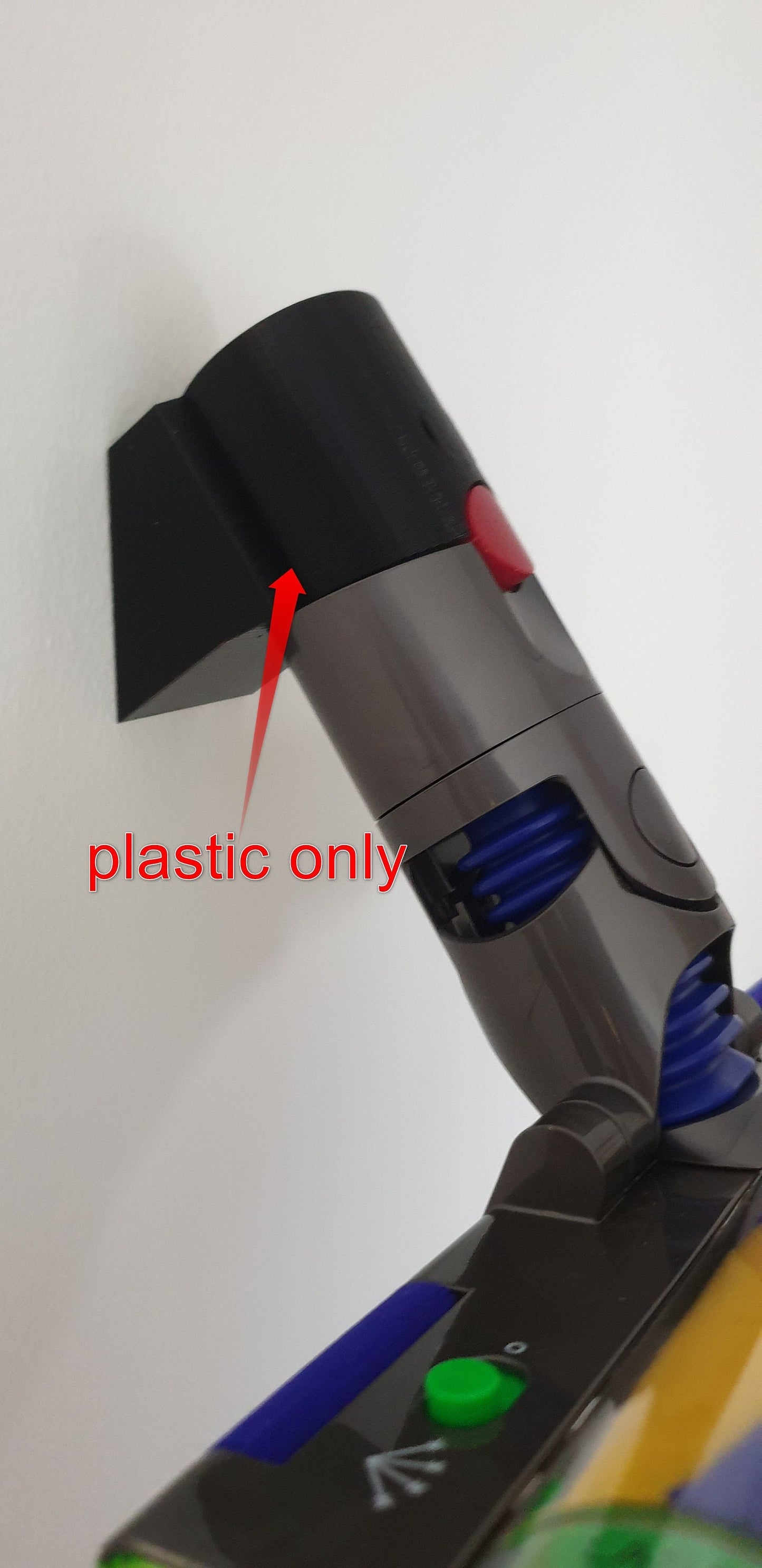 Dyson wall mount accessory attachment storage rack holder for 1 tool angled