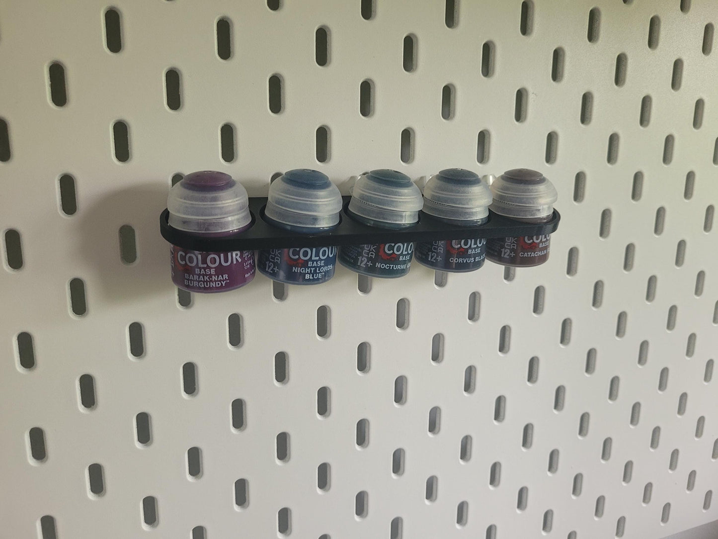 Paint Tube Holder for IKEA Skådis – Fits 5 x 13ml Bottles | Citadel Compatible Organizer for Hobby & Miniature Paints
