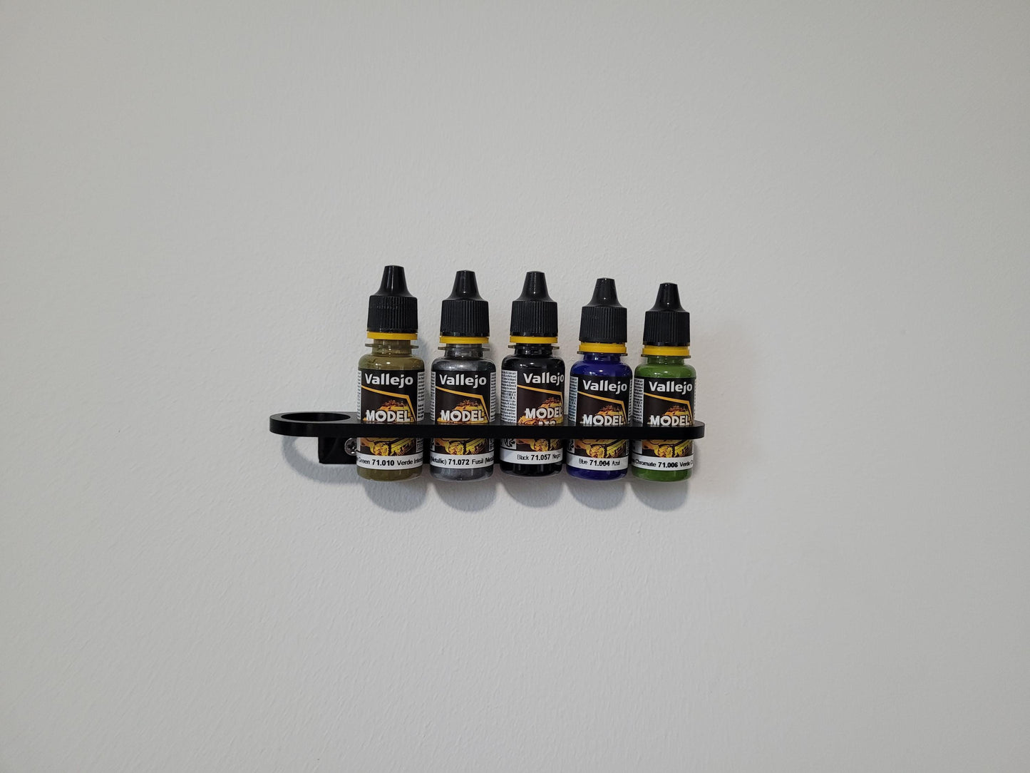 Paint Tube Holder for walls – Holds 6 x 18ml Bottles | Vallejo Compatible Organizer for Hobby Paints & Miniatures