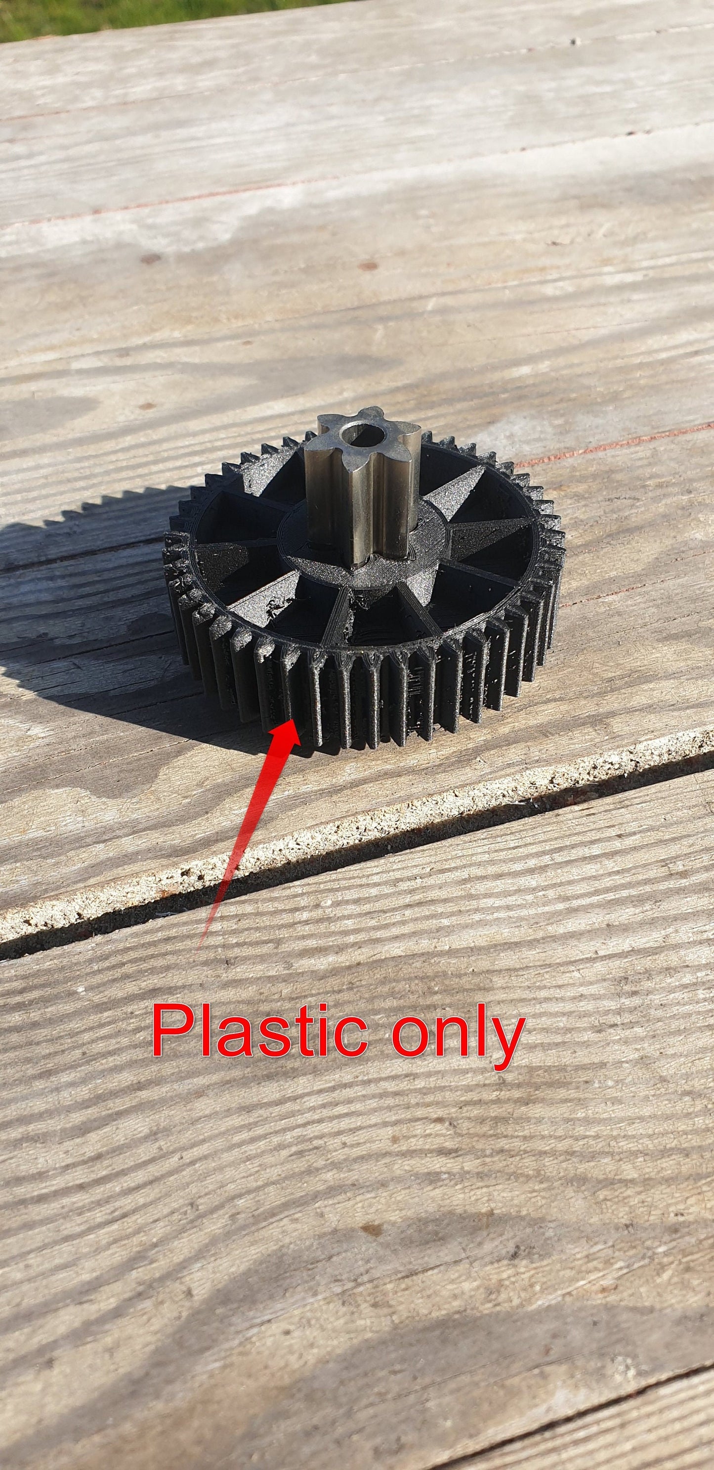 Royal 1216x shredder intermediate gear with metal gear socket