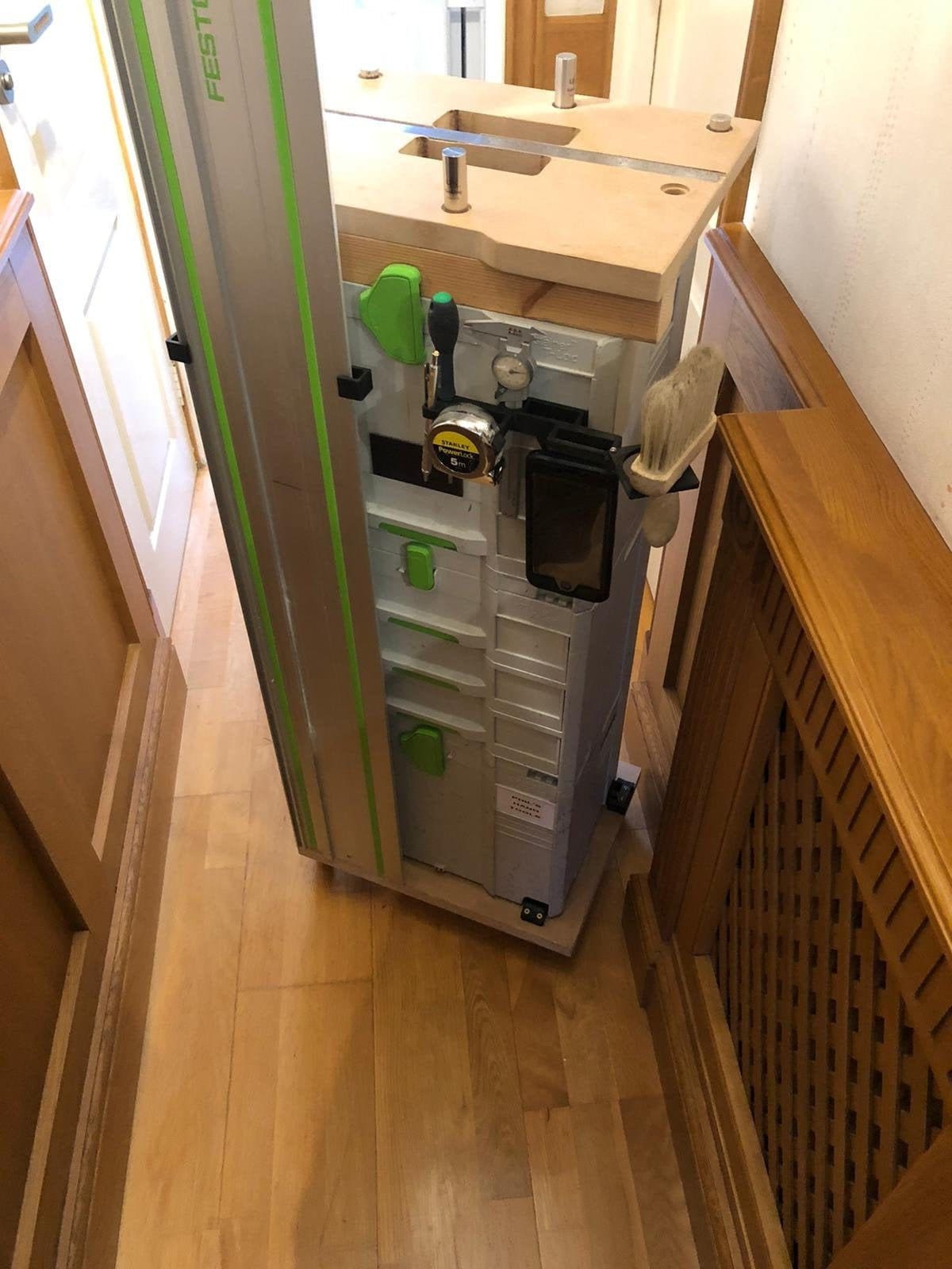 Festool systainer box mounted accessory holder