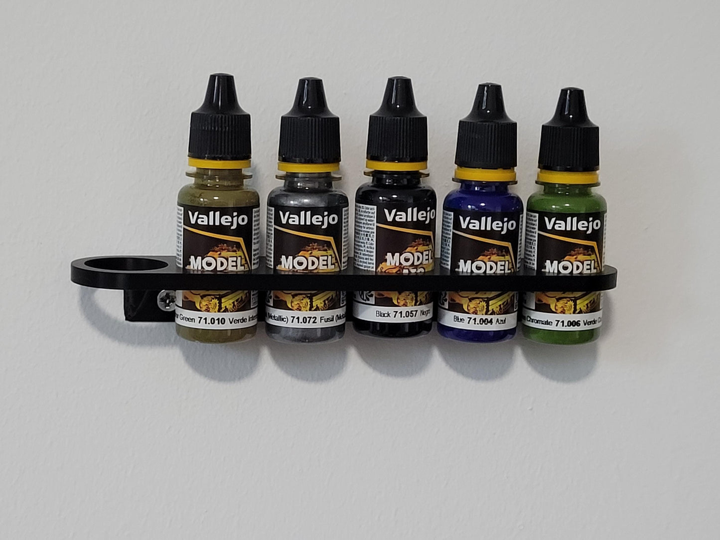 Paint Tube Holder for walls – Holds 6 x 18ml Bottles | Vallejo Compatible Organizer for Hobby Paints & Miniatures