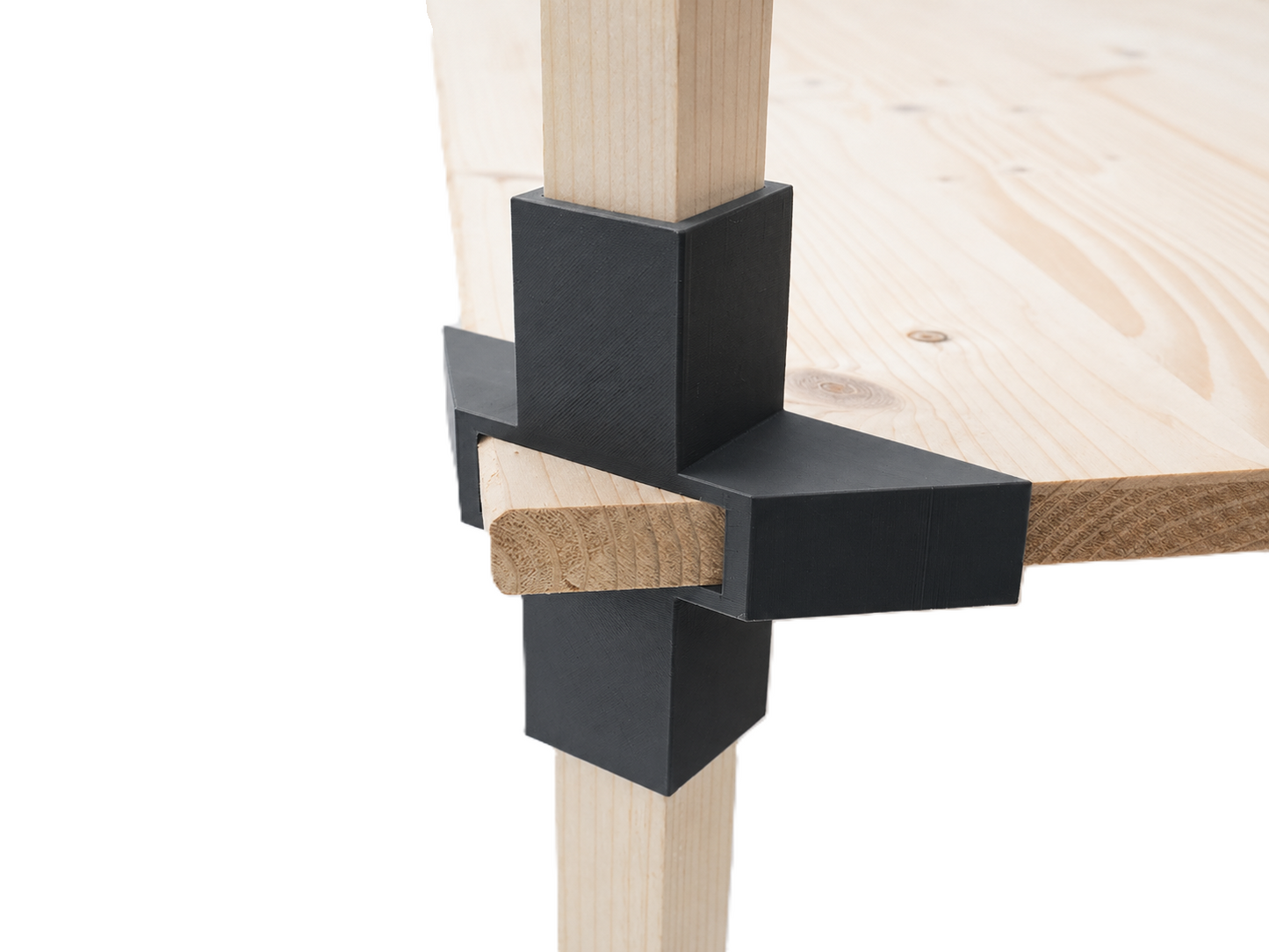 Shelf Brackets 18mm / 30mm Wood Post – Set of 4 | Corner Connectors | DIY Rack building