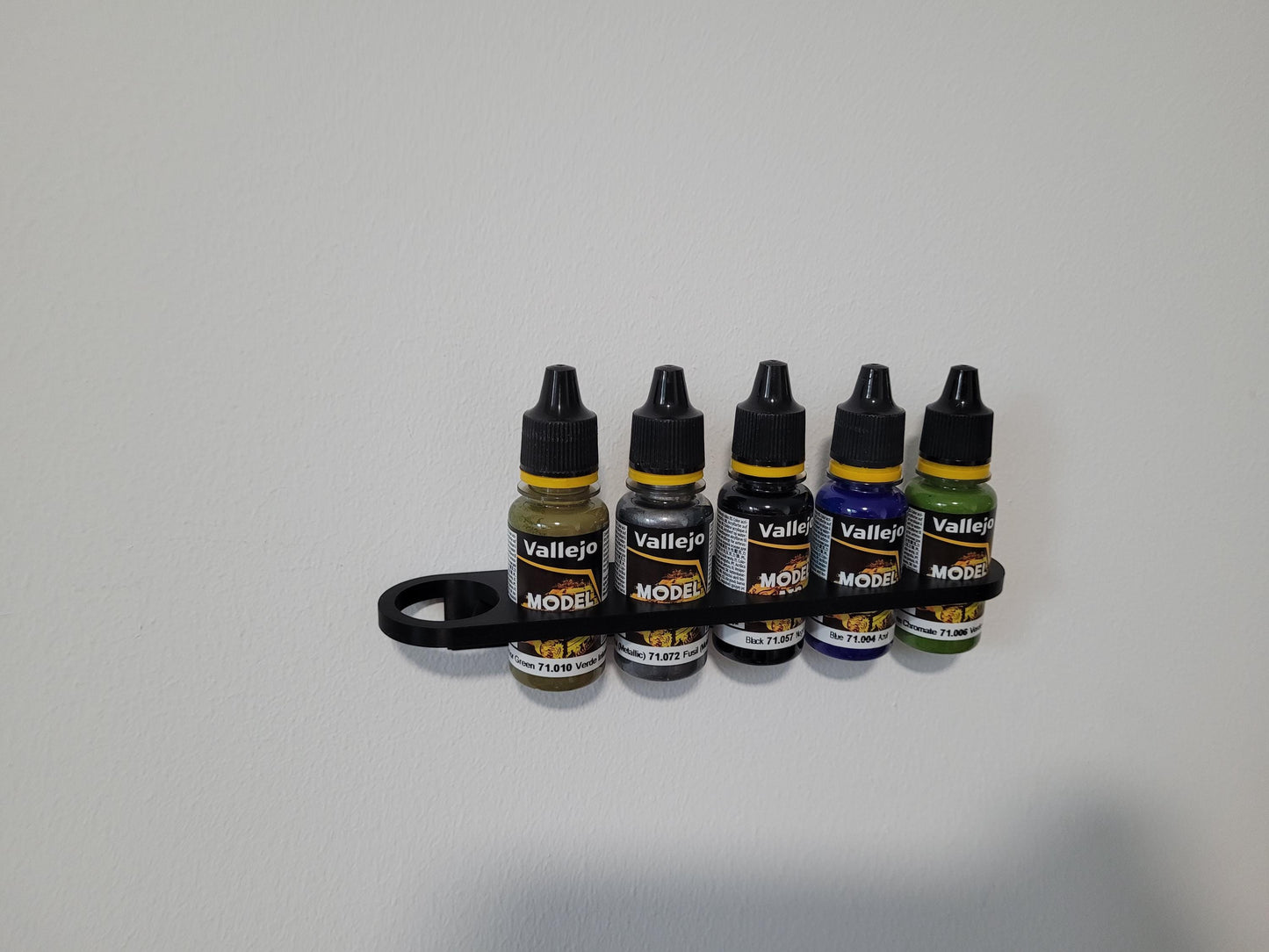 Paint Tube Holder for walls – Holds 6 x 18ml Bottles | Vallejo Compatible Organizer for Hobby Paints & Miniatures