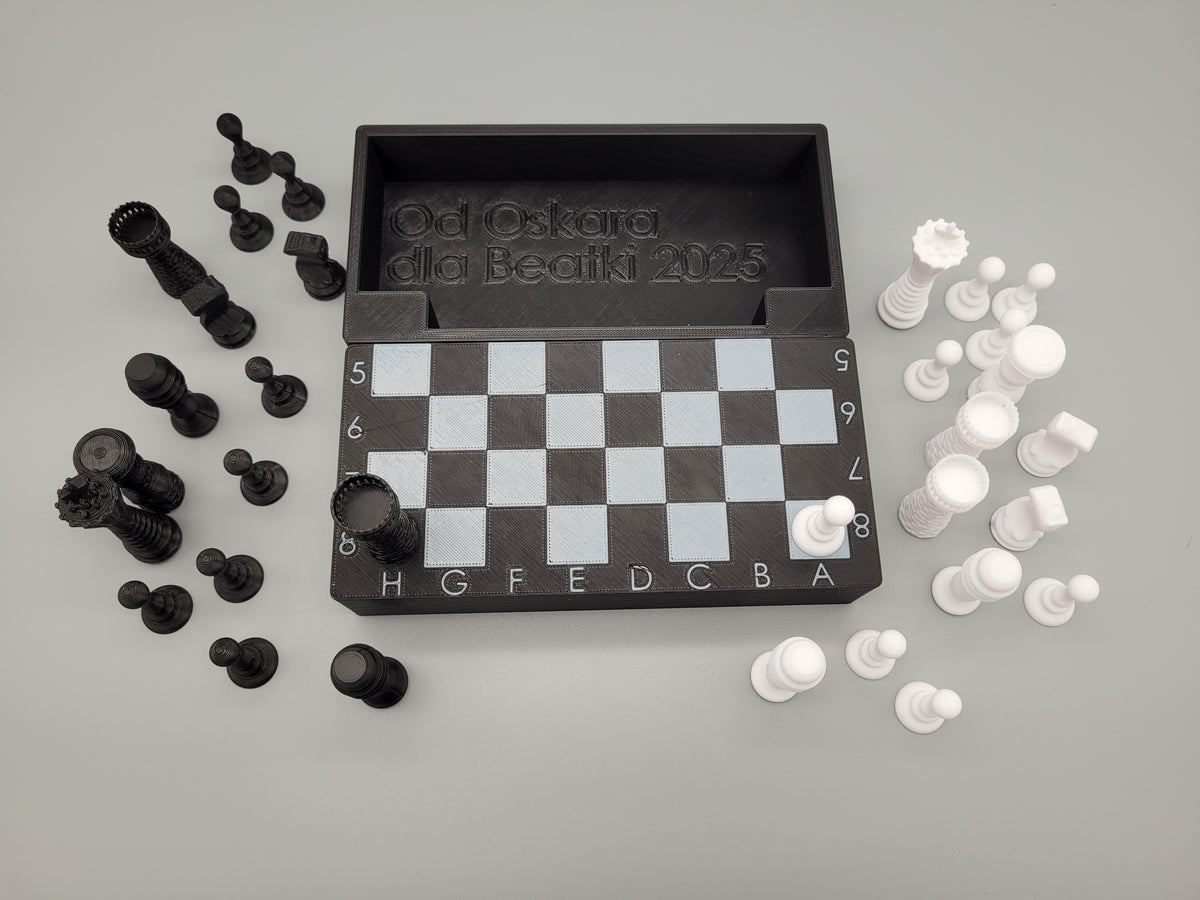 Custom Chess Set | Personalized Chess Board & Pieces | Custom Text Gift Box | Unique Handmade Game Set