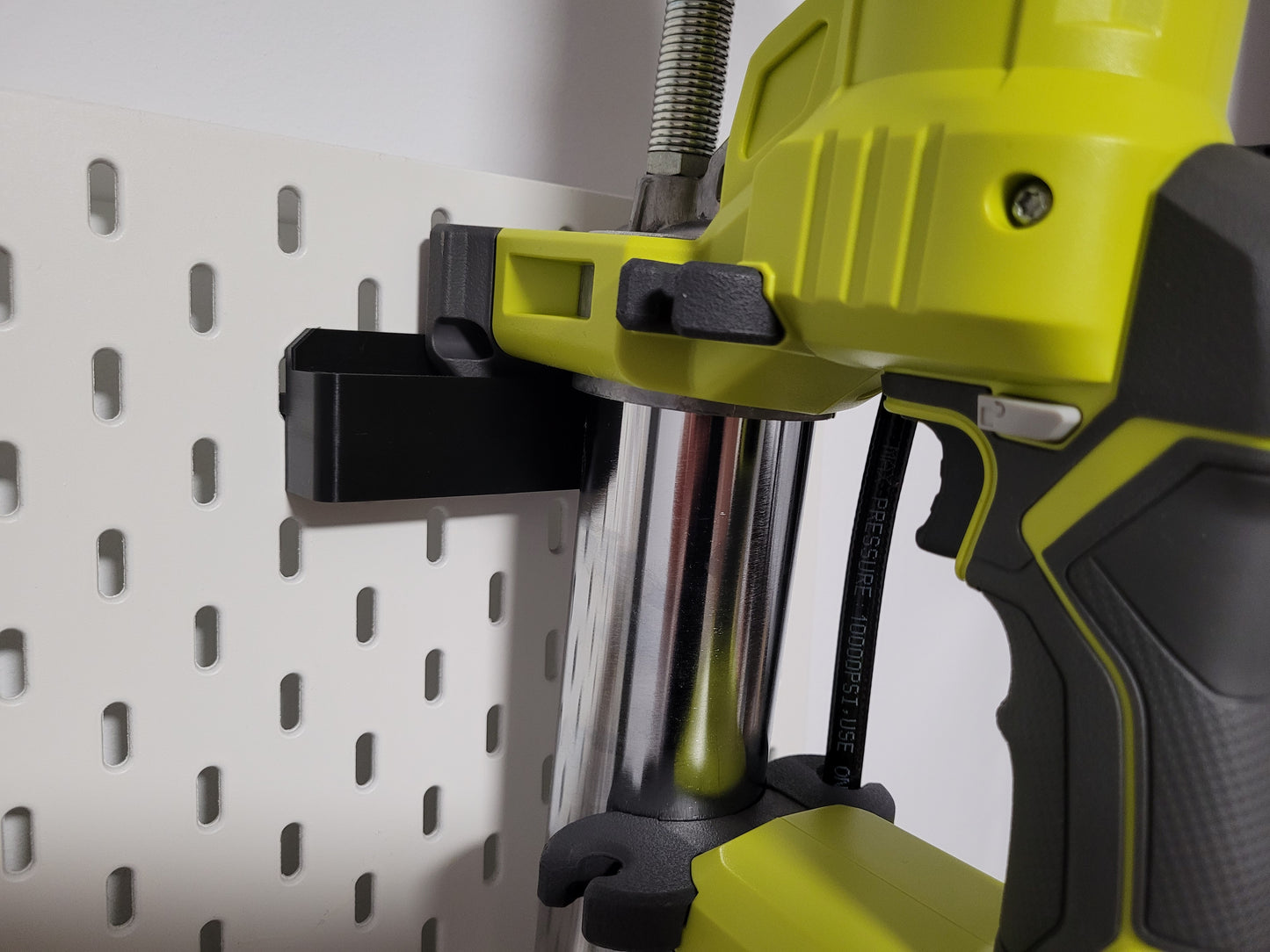 Ryobi R18GG Grease Gun Holder – IKEA Skadis Mounting Shelf – Ryobi Greaser Stand