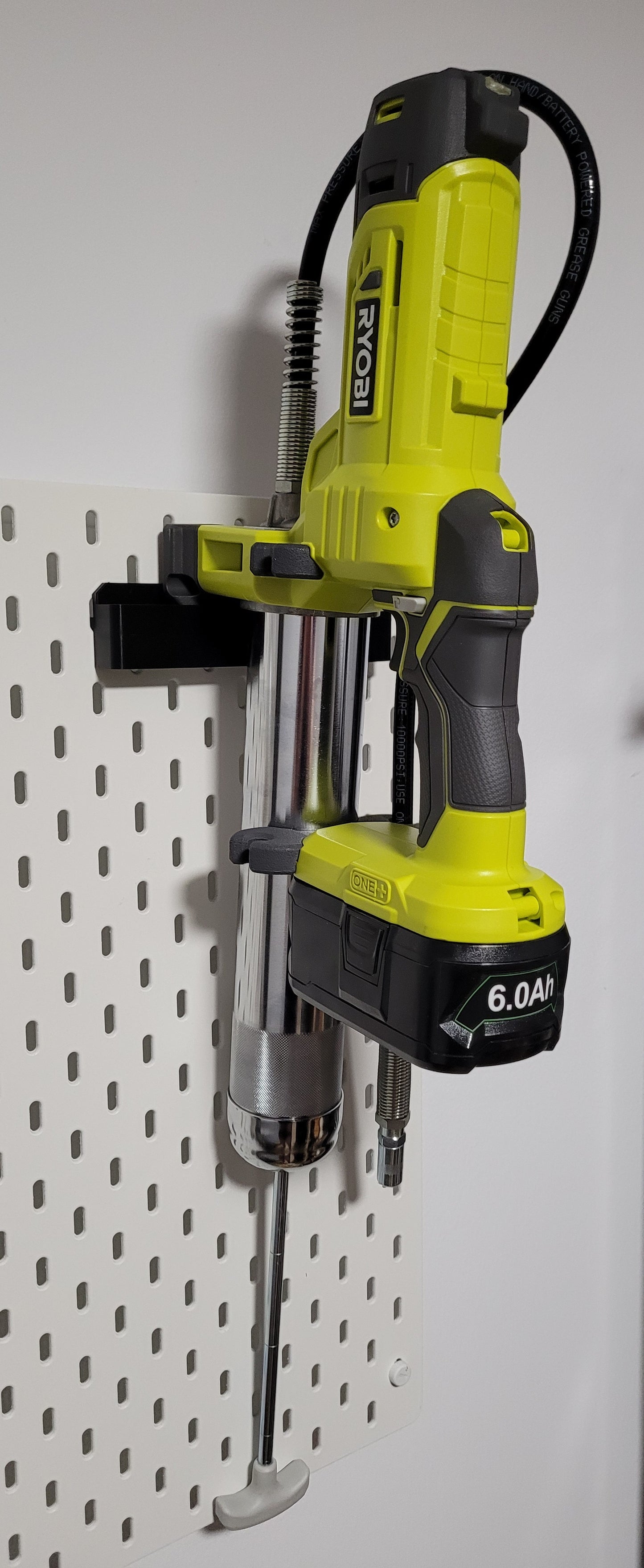 Ryobi R18GG Grease Gun Holder – IKEA Skadis Mounting Shelf – Ryobi Greaser Stand