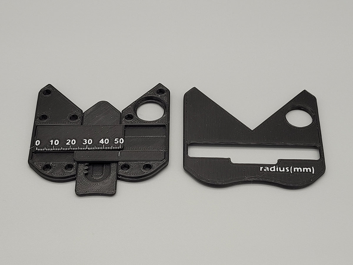 Radius Measuring Gauge 0–50mm | Plastic Fillet & Corner Radius Tool for Engineering, Machining