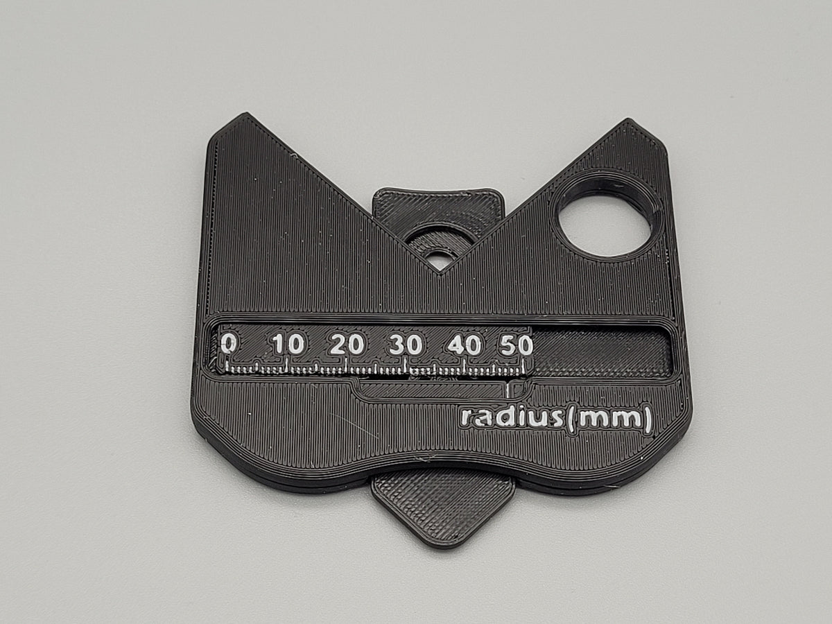 Radius Measuring Gauge 0–50mm | Plastic Fillet & Corner Radius Tool for Engineering, Machining