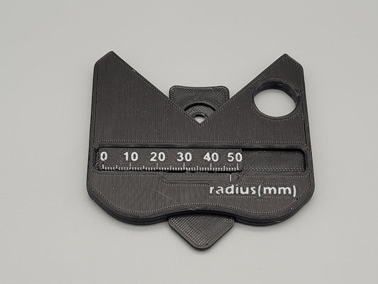 Radius Measuring Gauge 0–50mm | Plastic Fillet & Corner Radius Tool for Engineering, Machining
