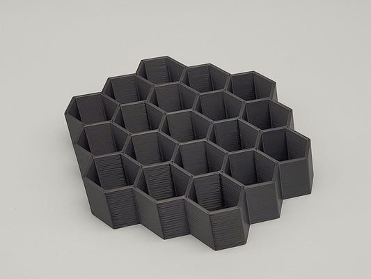 Hex Paint Tube Holder for walls – Fits 7 or 19 x 18ml Bottles | Vallejo Compatible Organizer for Hobby & Miniature Paints