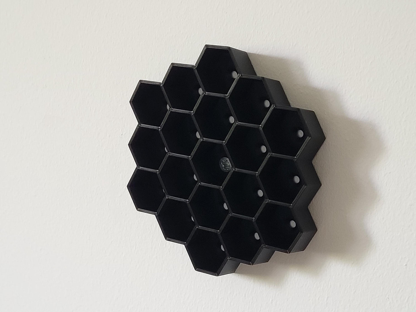 Hex Paint Tube Holder for walls – Fits 7 or 19 x 18ml Bottles | Vallejo Compatible Organizer for Hobby & Miniature Paints