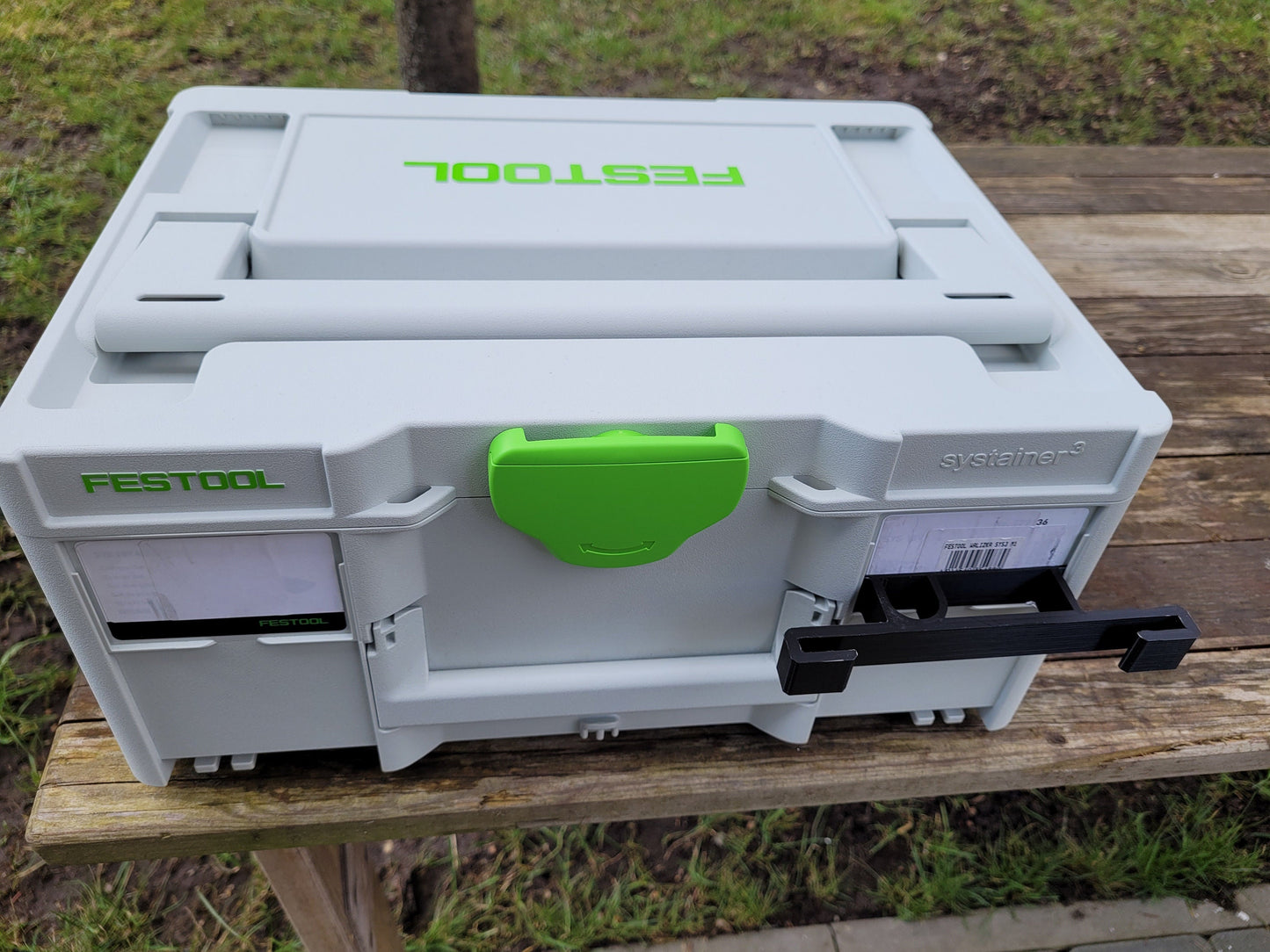 Festool rail holder for systainer