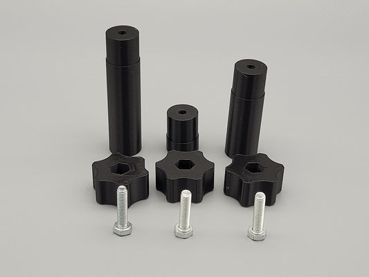 Lockable 20mm Bench Dogs with Knobs for Festool MFT, Metabo MWB 100, and Wolfcraft Master Work