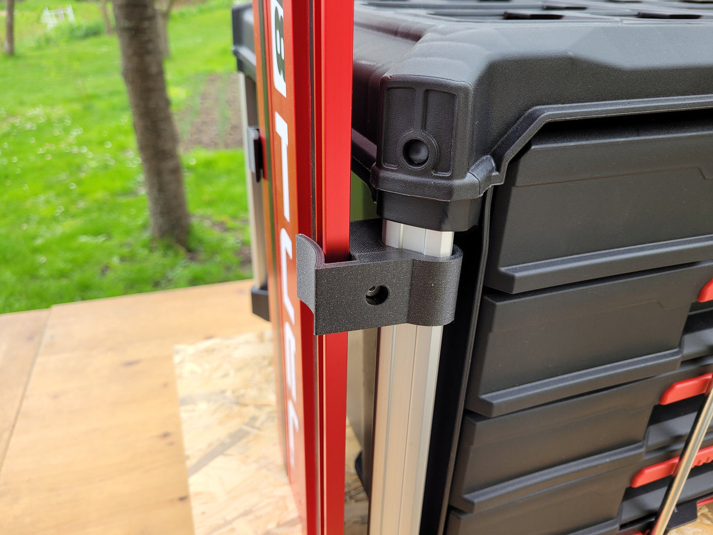 Rail mount for Milwaukee packout and Milwaukee rails