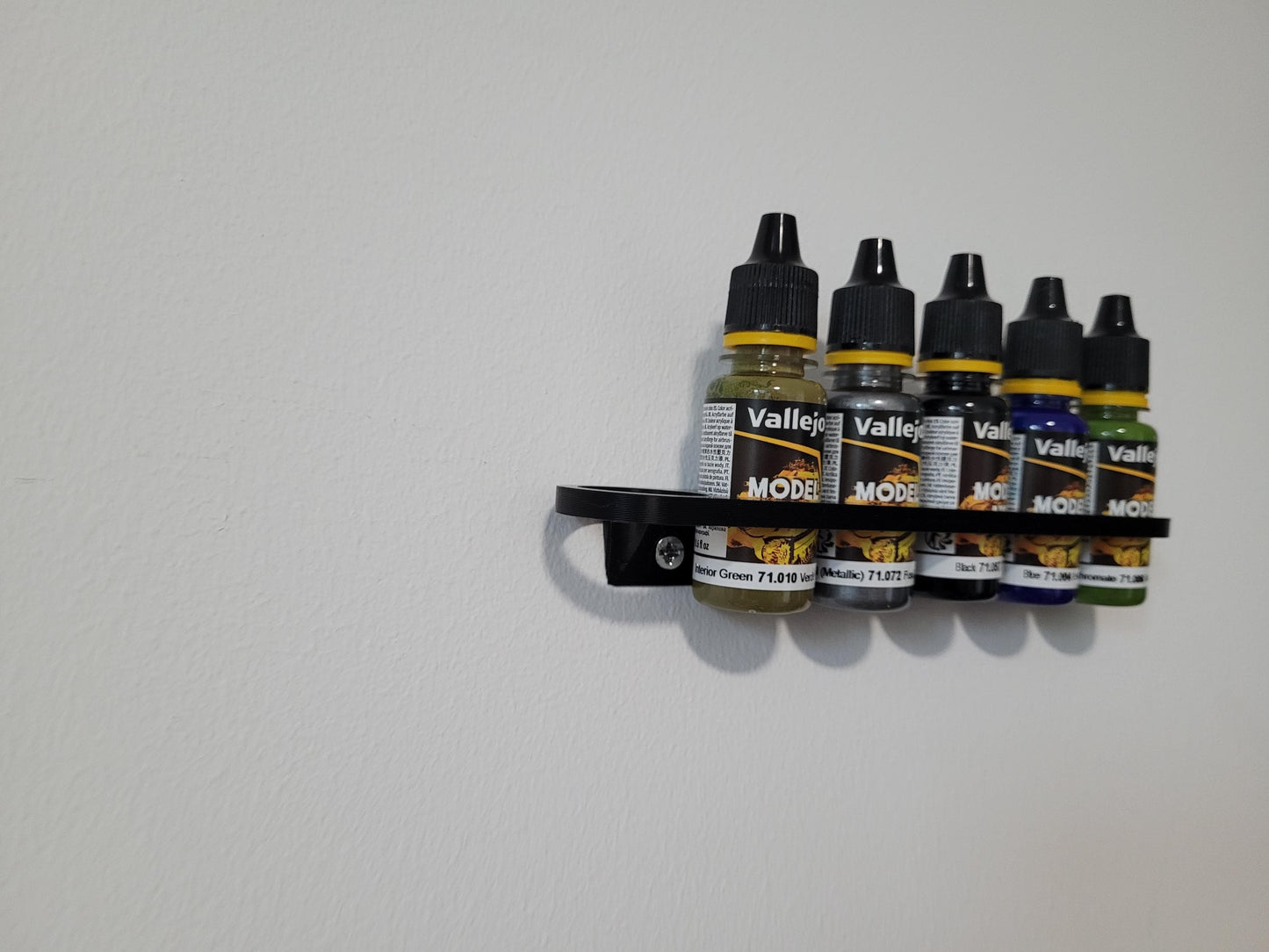 Paint Tube Holder for walls – Holds 6 x 18ml Bottles | Vallejo Compatible Organizer for Hobby Paints & Miniatures