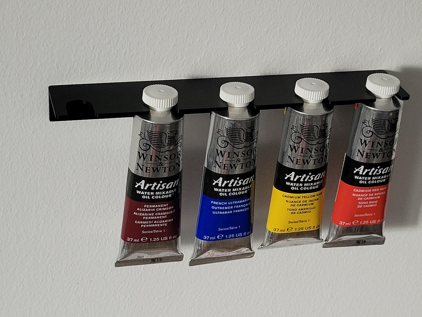 Paint Tube Holder for walls – Fits 5 x 37ml Tubes – Windsor & Newton Compatible – Organizer – Dept 502