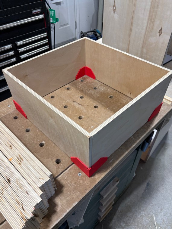 Woodworking Cabinet Assembly Jigs – 12mm, 15mm, 16mm, 18mm, 20mm Compatible Corner and Shelf Set