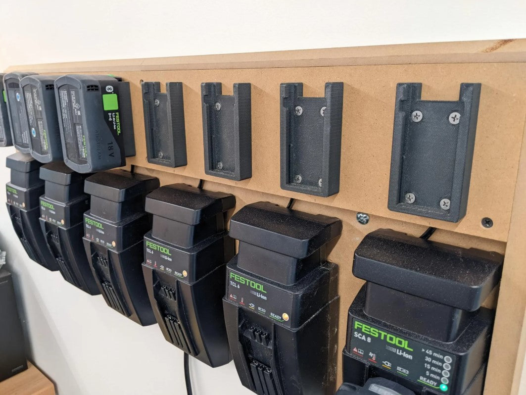 Wall Mounted Festool Battery Holder – Single Battery Storage Bracket