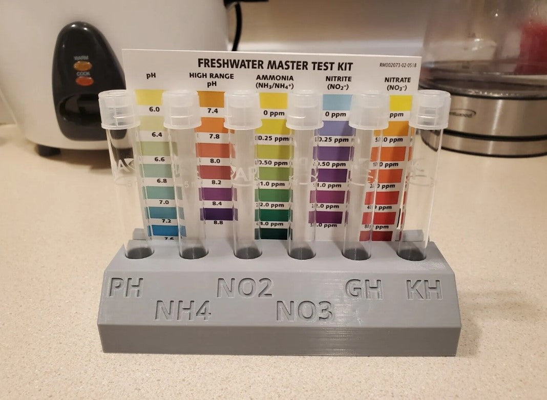 API Test Kit Tube Holder Rack – Aquarium Water Testing & Draining Station