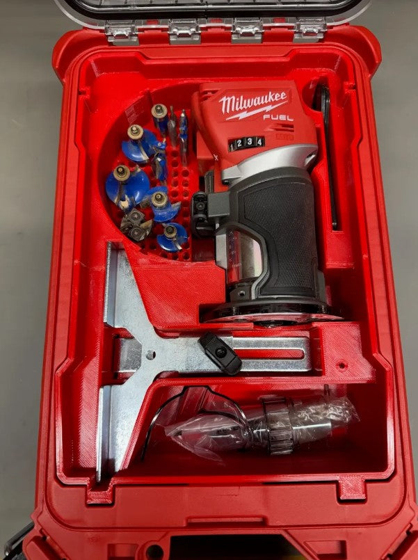 Milwaukee Packout Compact Organizer Router Insert + Blank Insert | Custom Plastic Tool Box Insert | Packout Storage Divider