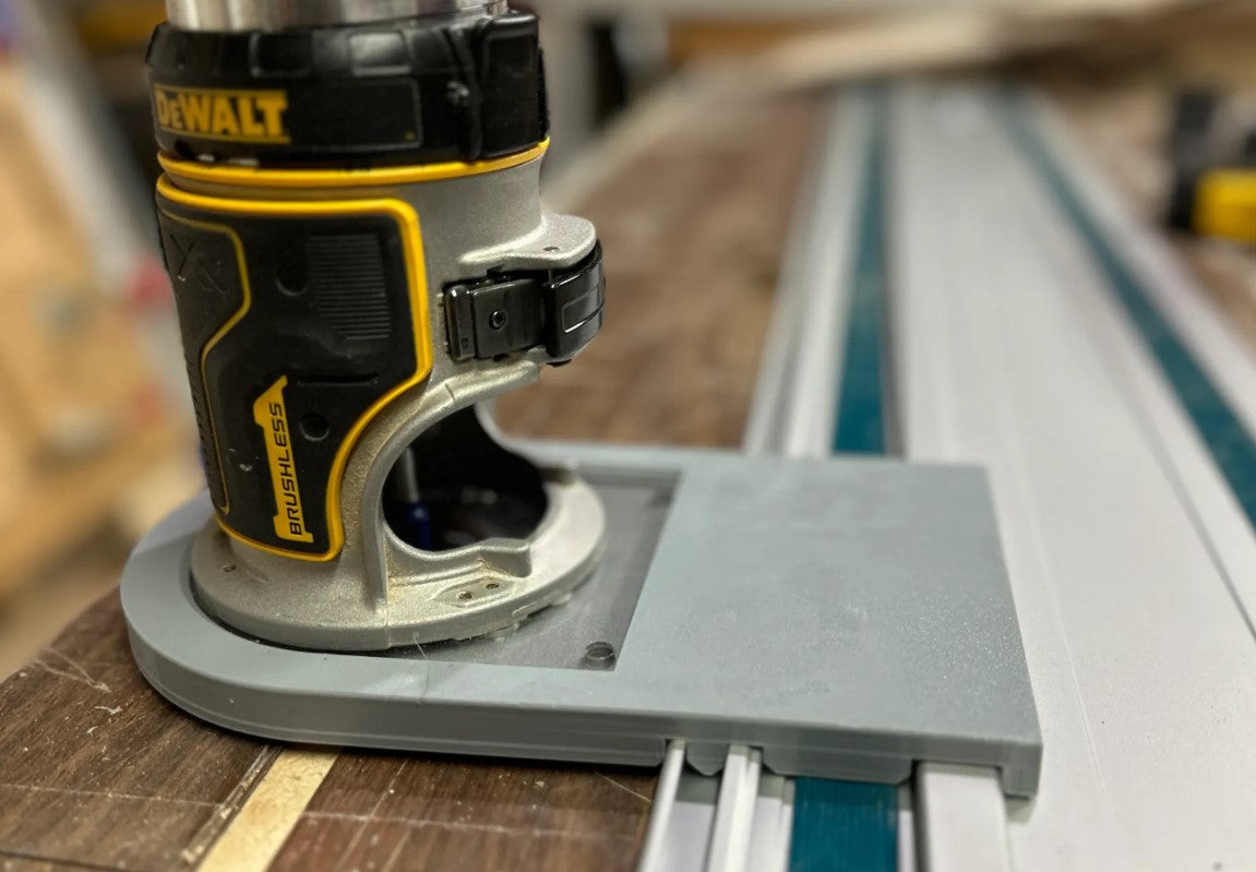DeWalt Router Plate for Makita and Powertec Guide Rail – Track Adapter Base Plate