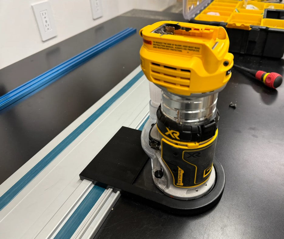 DeWalt Router Plate for Makita and Powertec Guide Rail – Track Adapter Base Plate