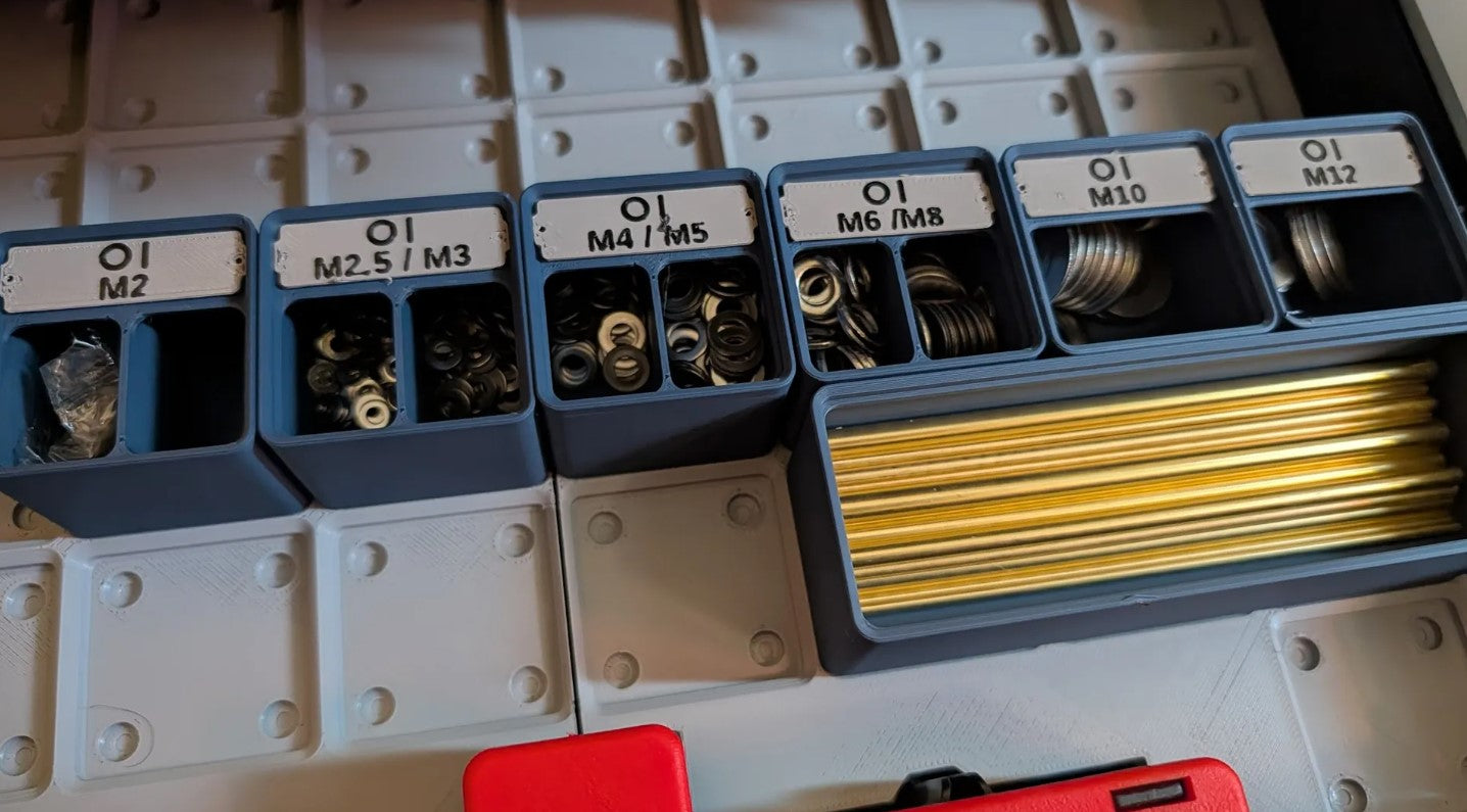 Craftsman Versastack and Dewalt tstak Gridfinity Inserts – Complete Baseplate and Modular Bin Set – Toolbox Organizer Storage System