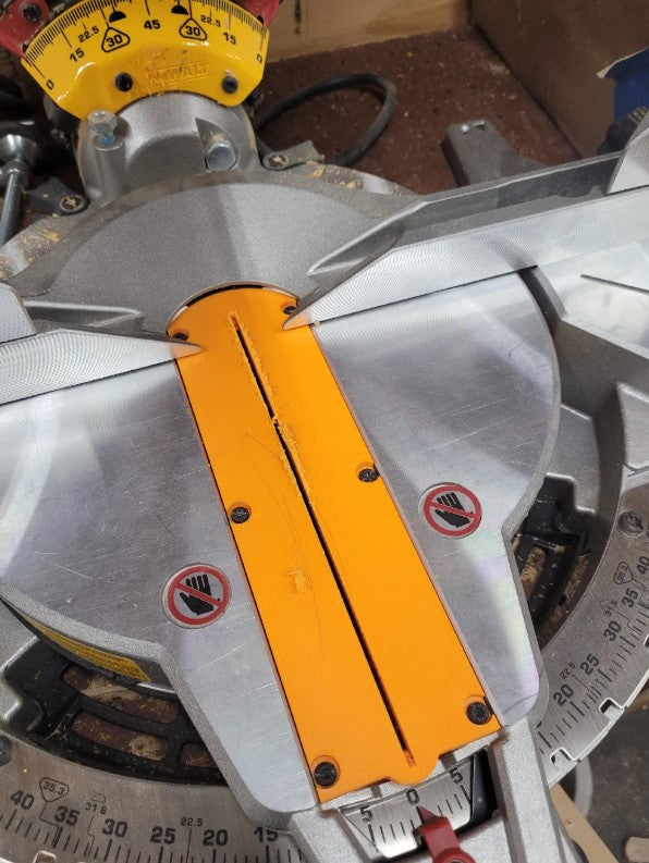 DeWalt DW715 Miter Saw Zero Clearance Insert Plate – One-Piece Replacement Table Insert