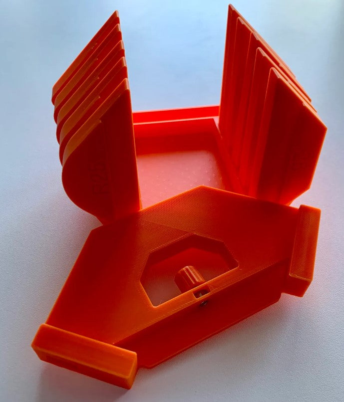 Router Template – Corner Radius Jig compatible with DeWalt 6x12mm clamps