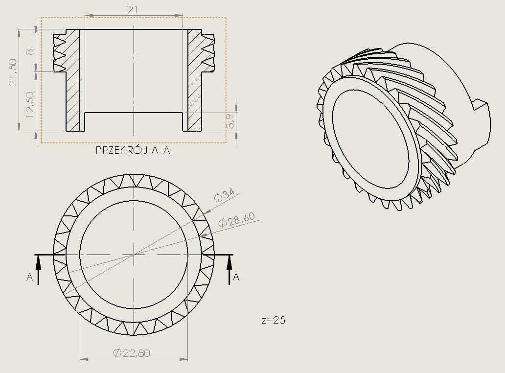 Honda CA125 CB500R CMX250 CA250 speedometer gear