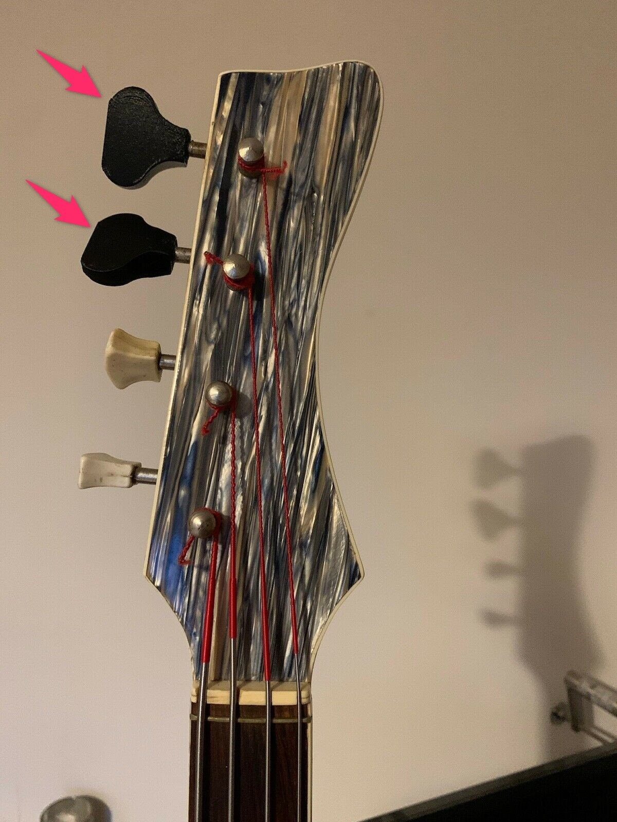 Perlgold guitar bass turning pegs tuners keys machine heads set of 5