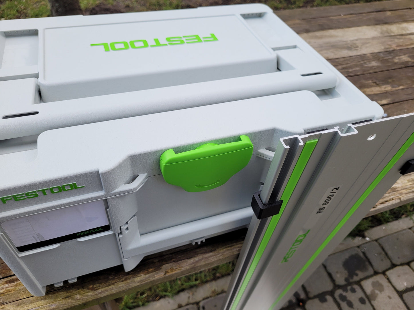 Festool rail holder for systainer