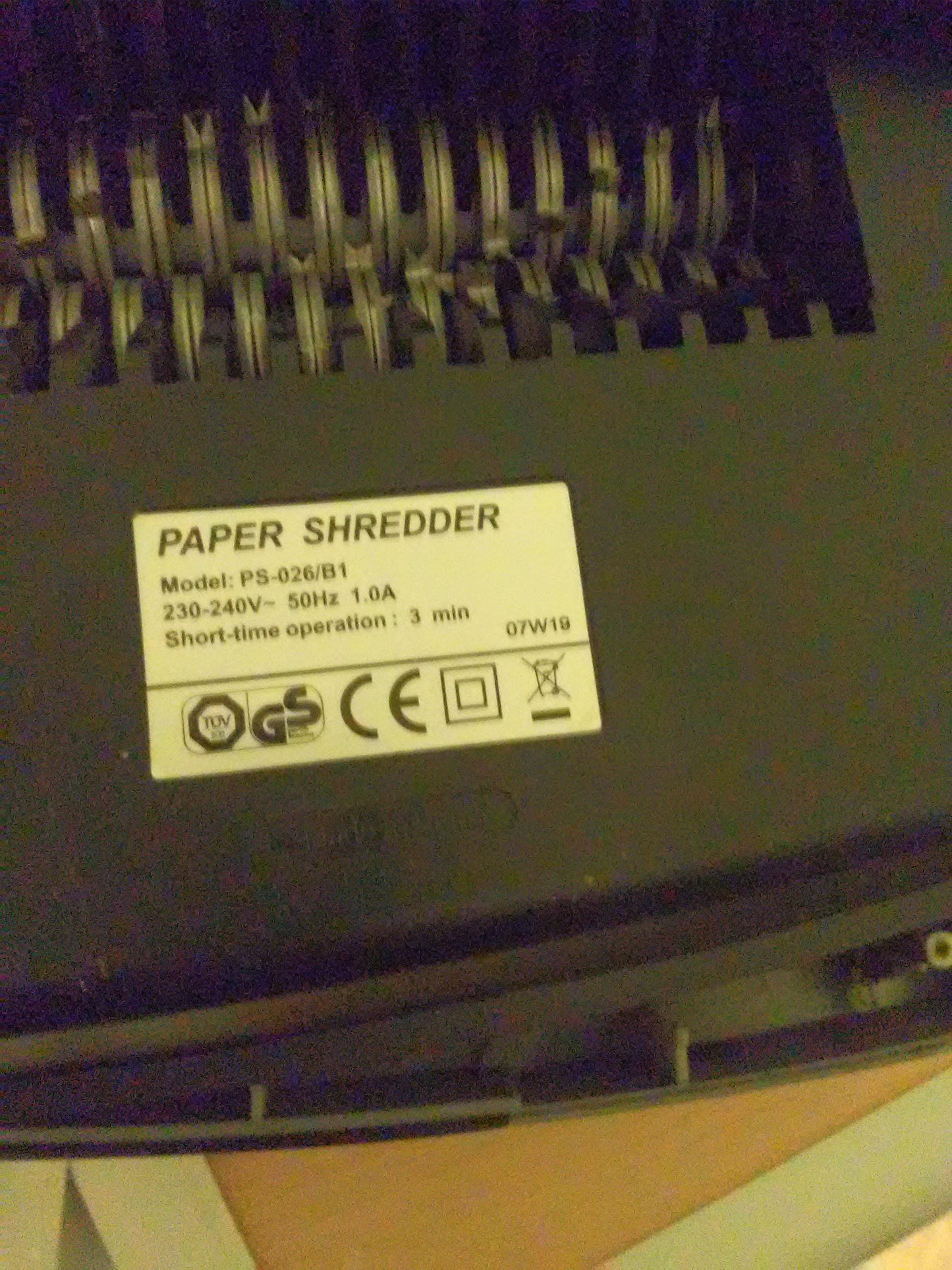 Partners PS-026/B1 secondary shredder gear