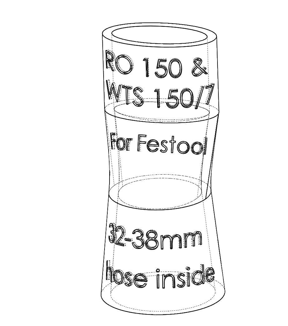 vacuum cleaner adapter for Festool RO 150 & WTS 150/7 adapter